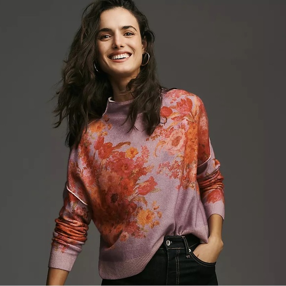 NWT The Alani Cashmere Mock-Neck Sweater by Pilcro - Picture 9 of 14